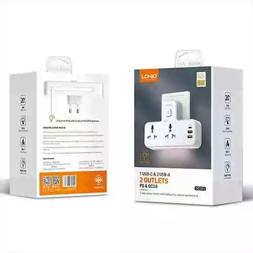 LDNIO Power Socket  2 Port with 2 USB and 1 USB-C PD & QC3.0 UK Plug Gadgets & Accesories