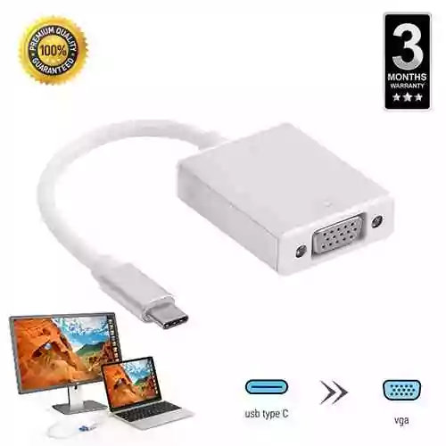 USB C to VGA Converter Adapter Type c to VGA Cable USB 3.1 Computer Accessories