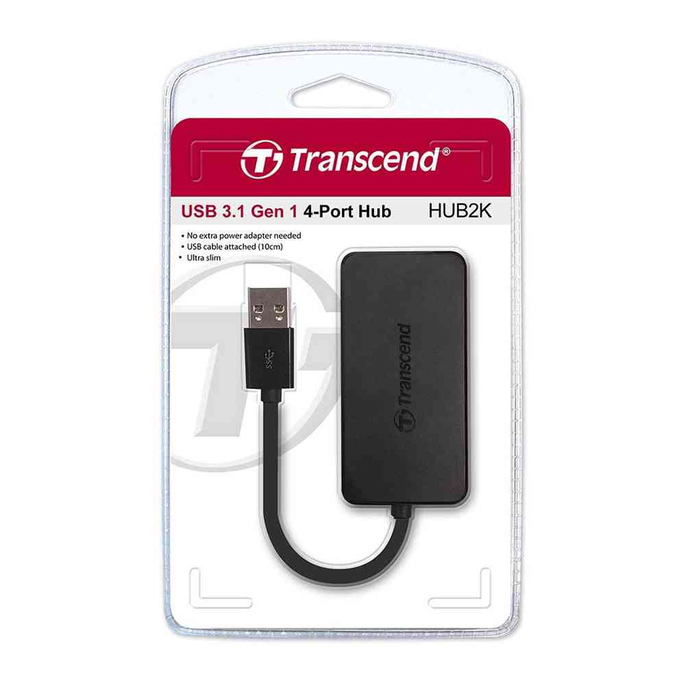 Original Transcend 3.1 USB 4 Port Hub - HUB2K - ido.lk