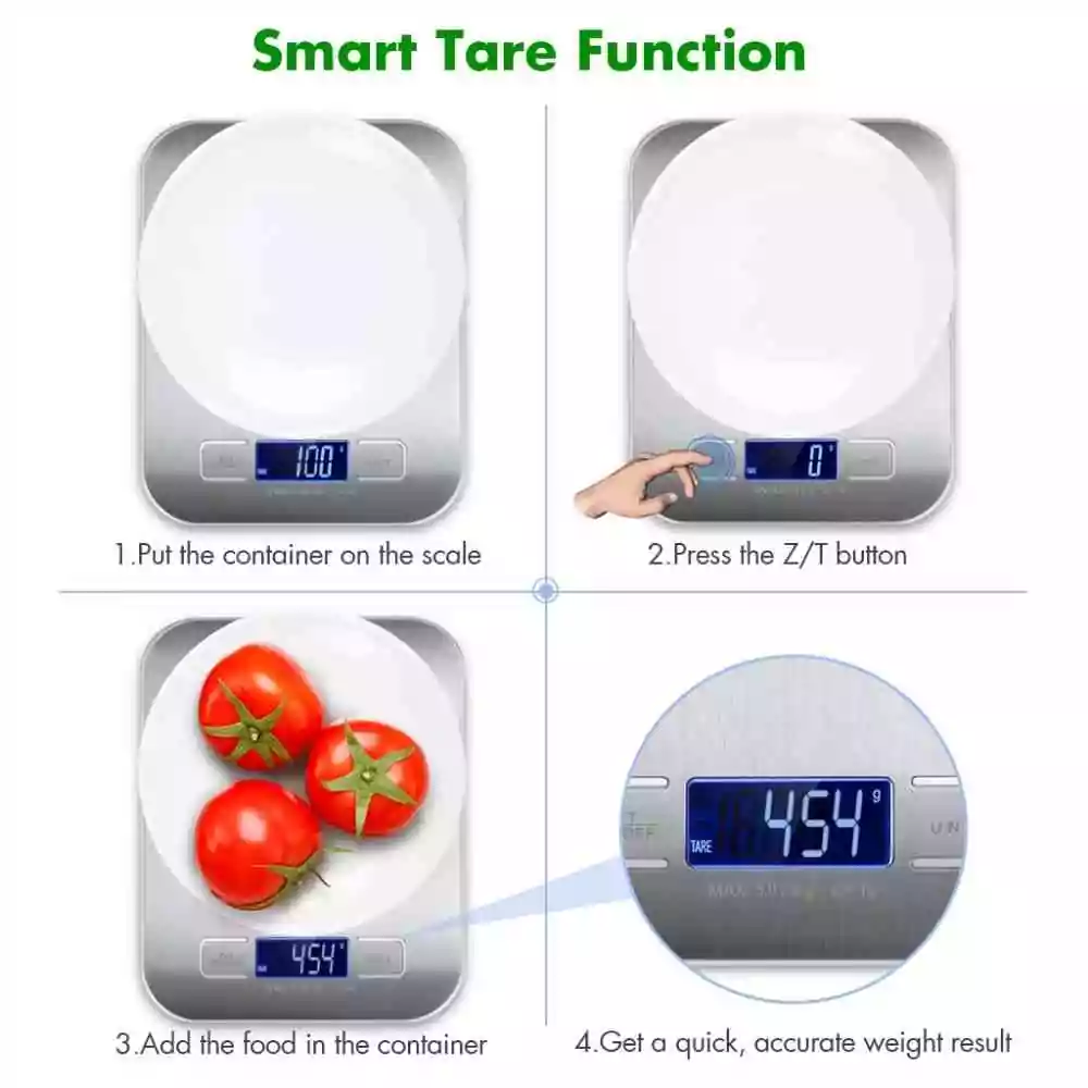 5kg Digital Kitchen Scale Stainless Steel Plate Electronic Weighing Scale