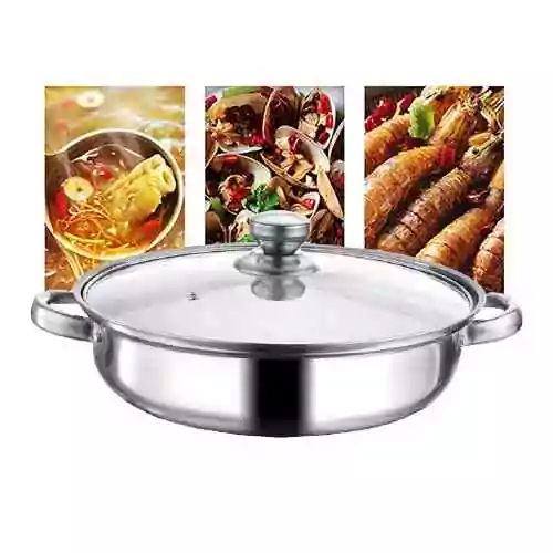 Hot Pot Food Warmer stainless steel 1 layer Sauce Pot Kitchen & Dining