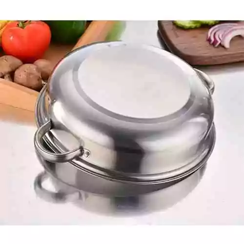Hot Pot Food Warmer stainless steel1 layer Sauce Pot@ido.lk