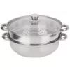 Stainless Steel Steamer Pot Cooker Double Boiler Soup Steaming Pot Kitchen & Dining