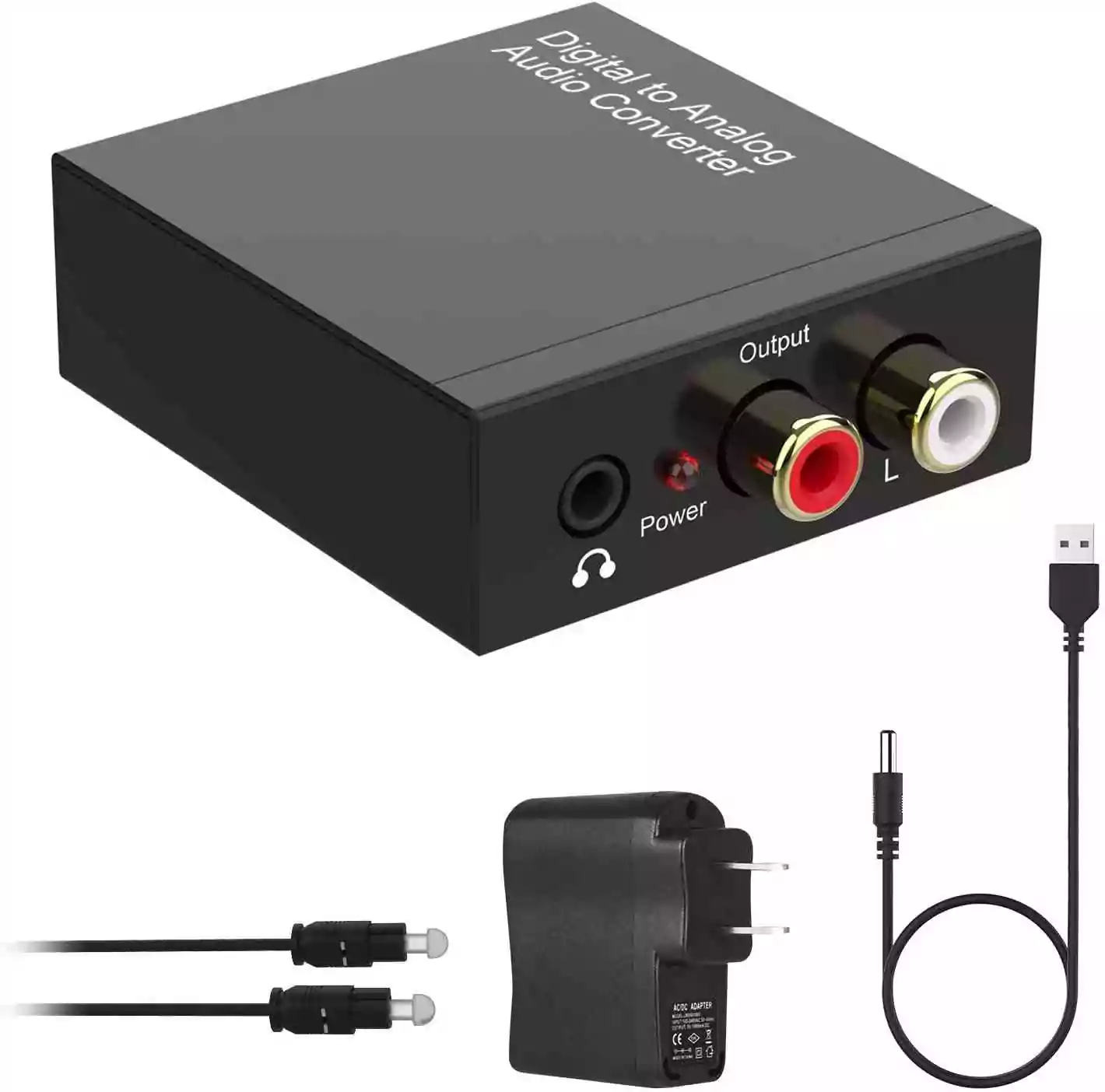 192KHz Analog Audio Converter DAC SPDIF Coaxial Optical Convert to L/R RCA, Toslink Optical to 3.5mm Jack Audio Adapter for PS4 HD DVD Home Cinema Systems