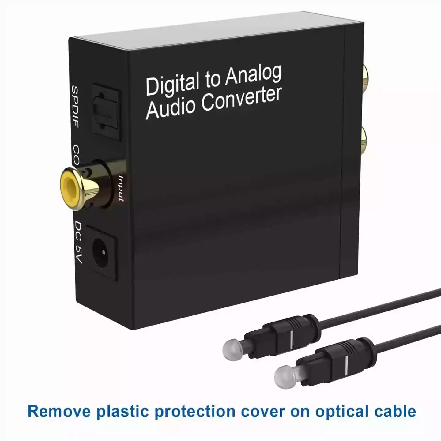 Coaxial Optical Convert to L/R RCA, Toslink Optical to 3.5mm Jack Audio Adapter