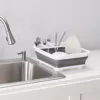 Foldable Dish Drying Rack Kitchen Plates Storage Bowl Holder Kitchen & Dining