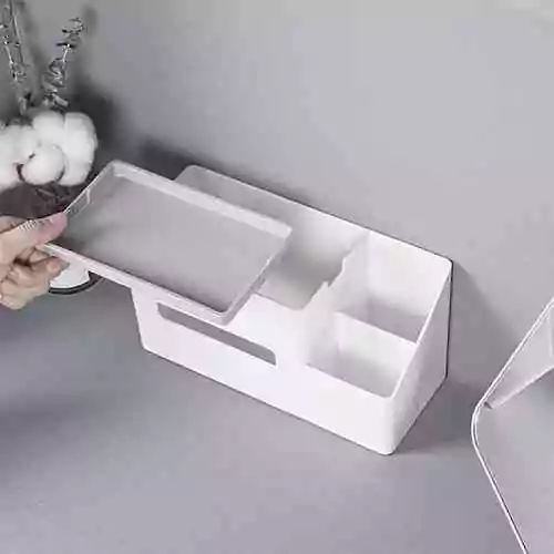 Tissue Box with Pen Holder Desk Organizer Storage Box