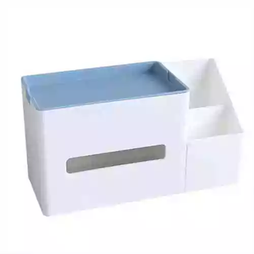 Tissue Box with Pen Holder Desk Organizer Storage Box@ ido.lk