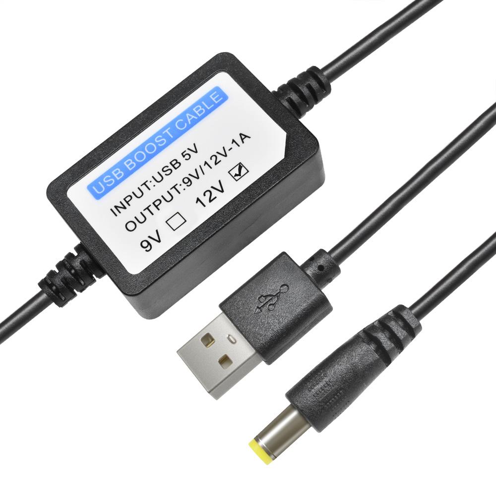 USB 5V to 12V-1A DC power cable