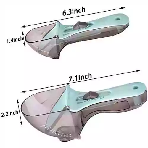 2pcs Adjustable Measuring Spoon with With Scale Magnet Powder Measuring Tools @ido.lk
