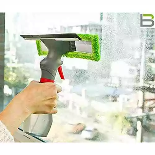 3 in 1 Glass Cleaning Brush Double Side Glass Cleaner @ ido.lk