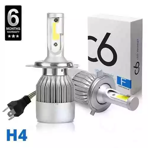 C6-H4 LED Headlight 12v Lamp Auto Headlight 3800LM 6000K Car Care Accessories
