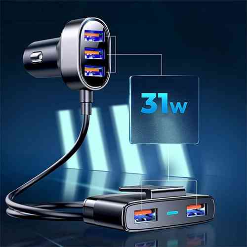 5 USB Multi Port Car Charger Joyroom smart car charger Car Care Accessories