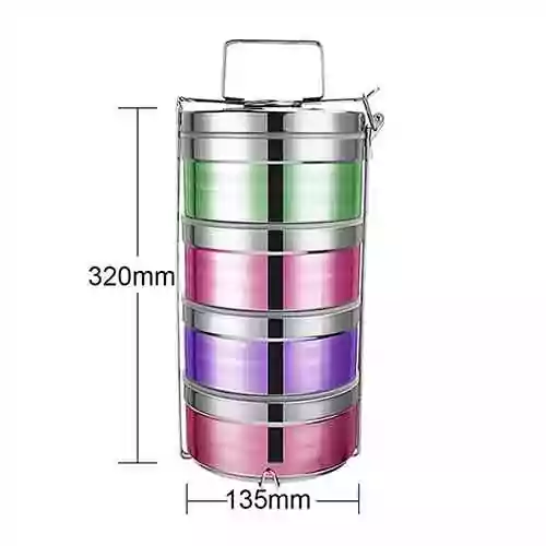 4 Tier Stainless Steel Food Container