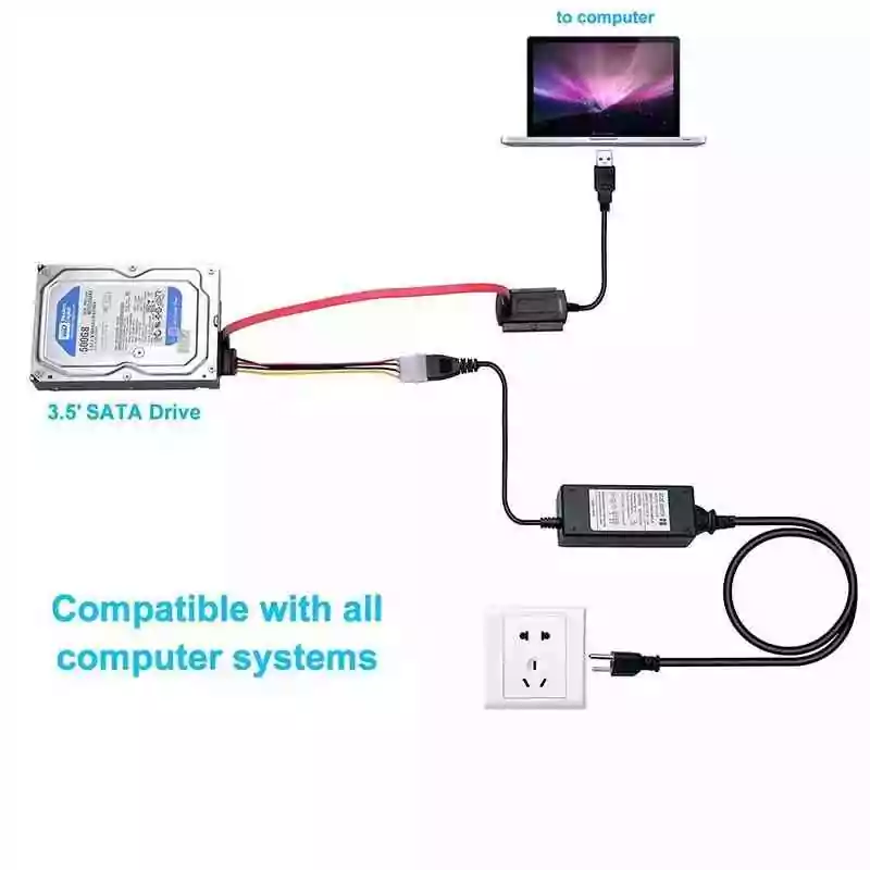 USB 2.0 to SATA / IDE Cable Sri Lanka | www.ido.lk 