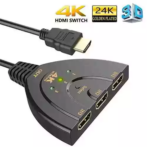 3 in 1 HDMI Switch 3 in 1 out Port Hub Switcher