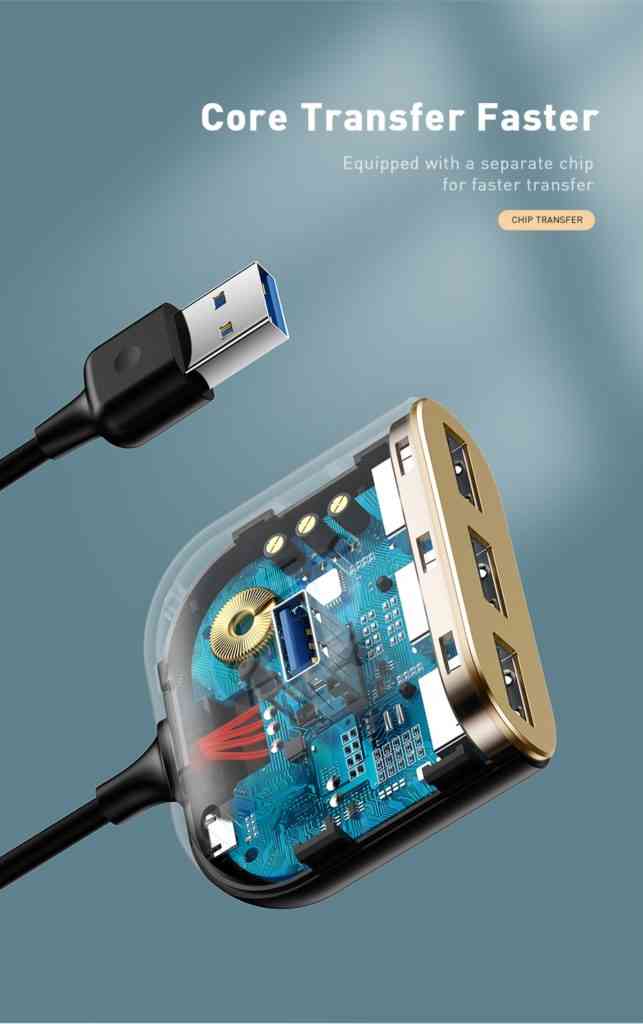 Baseus HUB Adapter USB 3.0 splitter 4x USB Sri Lanka | www.ido.lk