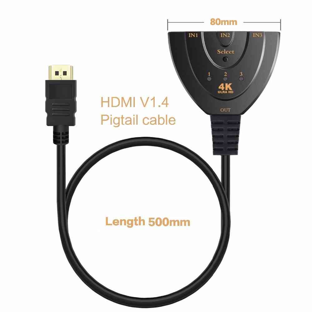3 in 1 HDMI Switch 3 in 1 out Port Hub Switcher Sri Lanka | www.ido.lk