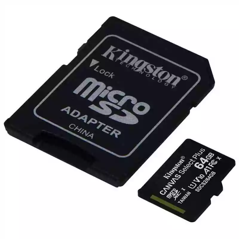 Kingston Canvas Select Plus MicroSDXC 64GB Class 10 UHS-I + Adapter - Item1