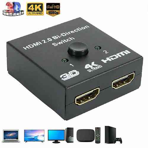 2 Port HDMI Bi-Directional Switch Computer Accessories