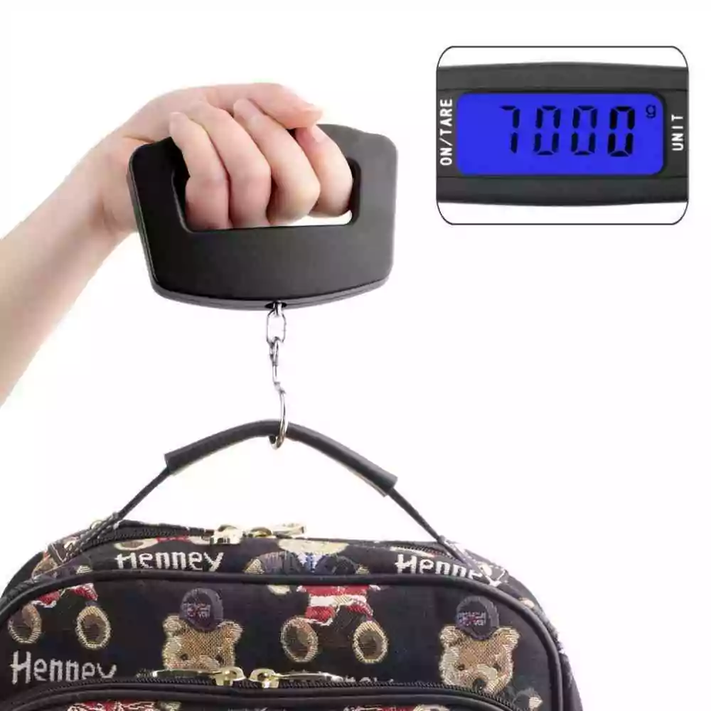 Digital Portable Luggage Scale with LCD Backlight (50 kg) - ido.lk