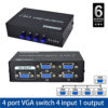 4 Port VGA Switch VGA Video Switch for PC TV Monitor Computer Accessories