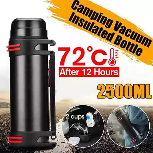 2.5L Portable Vacuum Flask Insulated Hot Water Bottle@ido.lk