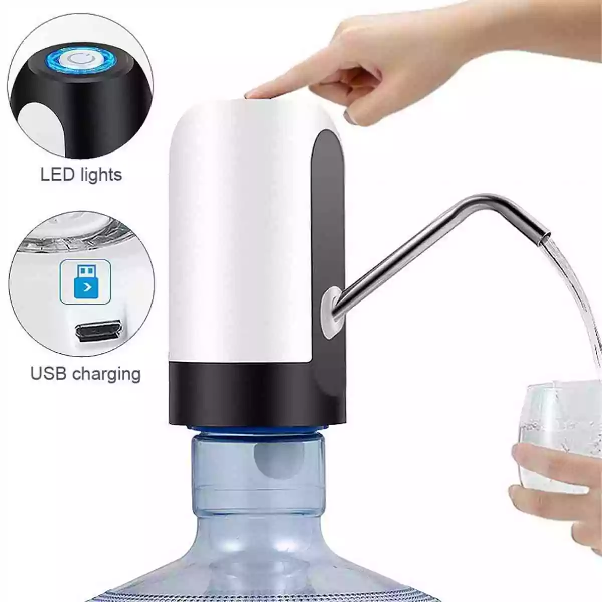 USB Rechargeable Electric Water Pump@ido.lk