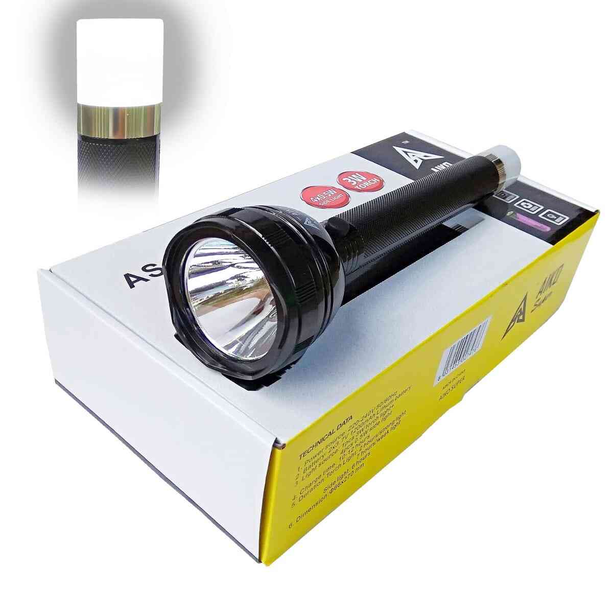 AIKO Super Torch LED Rechargeable Torch With Emergency Light AS-747: Buy  Online at Best Prices in SriLanka | Daraz.lk