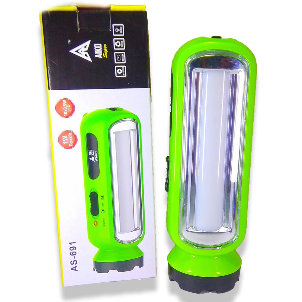 Rechargeable Torch with side Light Aiko AS-691; Buy Rechargeable Torch Best Price in Sri lanka | ido.lk