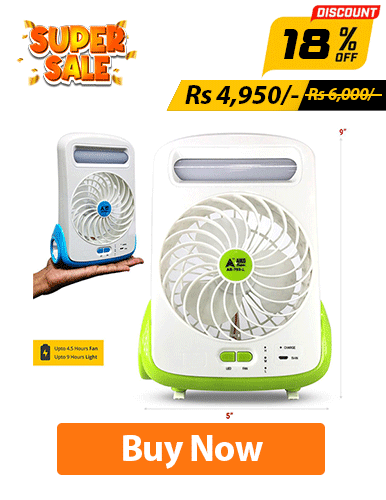 Mini Rechargeable Fan with Torch Aiko AS-703-L: BuyRechargeable Fan with Torch Sri Lanka | ido.lk
