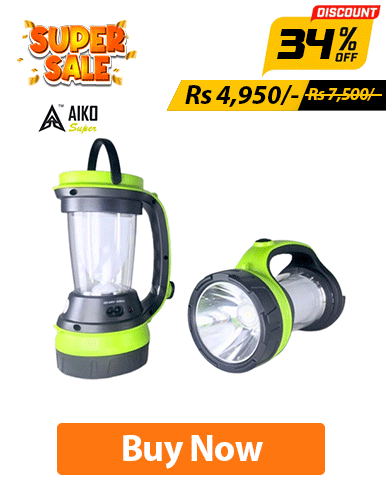 Rechargeable Solar Light Torch & Lamp AIKO-AS-720-L Sri Lanka | ido.lk