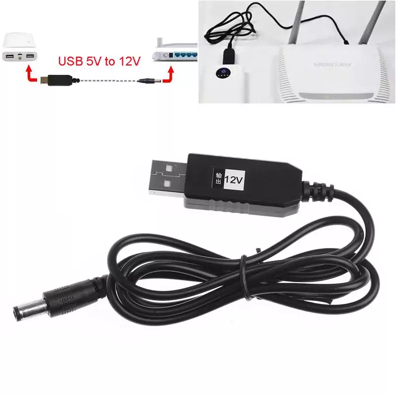 USB 5V to 12V Cable for Routers; Buy USB 5V to 12V 1A Boost Cable Best Price for online Shopping Sri Lanka