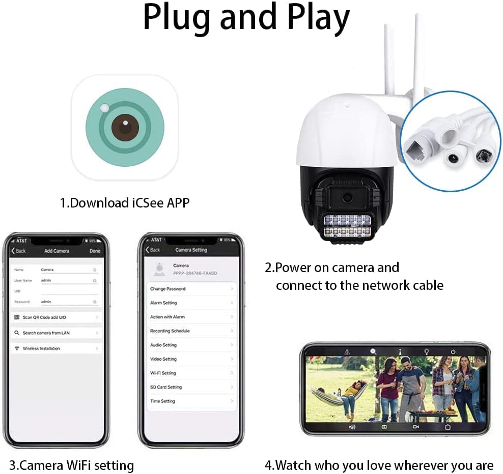 Outdoor WiFi Camera ICsee; Buy 3MP WiFi PTZ Camera ICsee Security Camera Best Price in Sri Lanka | ido.lk