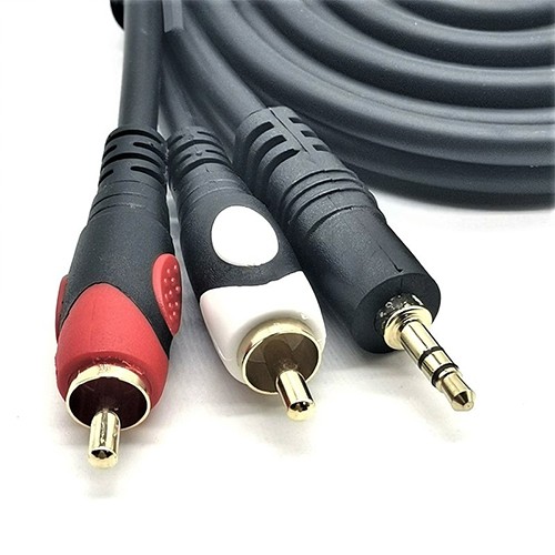 Gold Plated 2 RCA to 3.5mm Audio Cable ido.lk