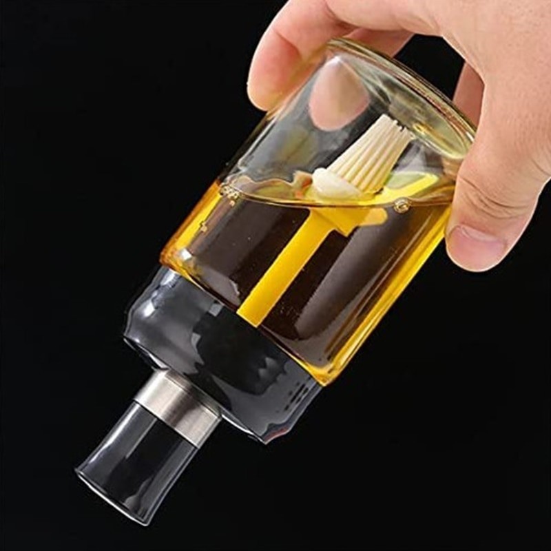 Glass Oil Dispenser with Basting Brush; Buy Glass Oil Dispenser Best Price in Sri Lanka | ido.lk