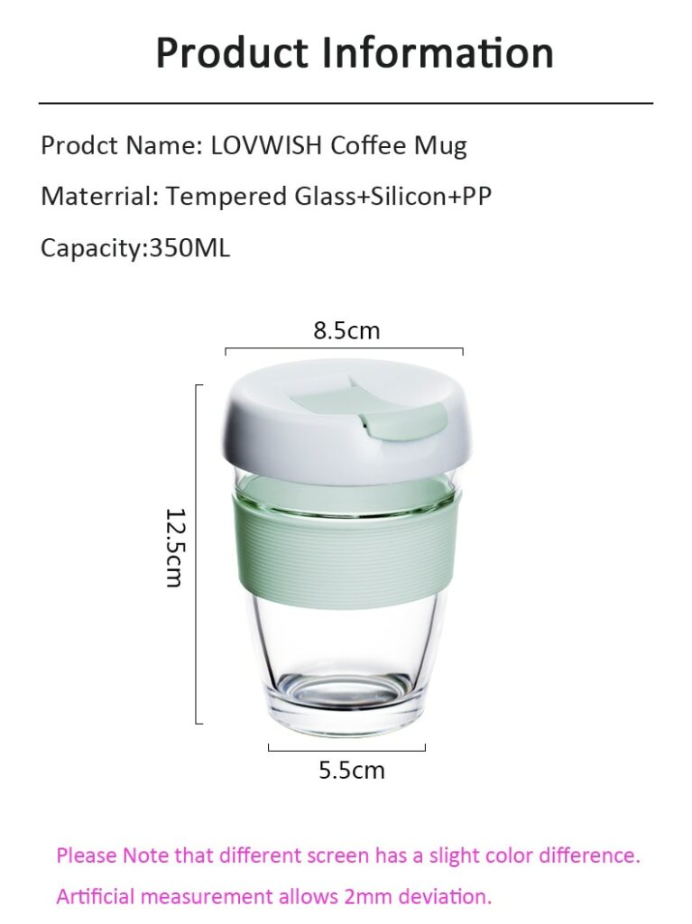 Tempered Glass Travel Coffee Mug; Buy Glass Travel Coffee mug Best Price in Sri Lanka | ido.lk