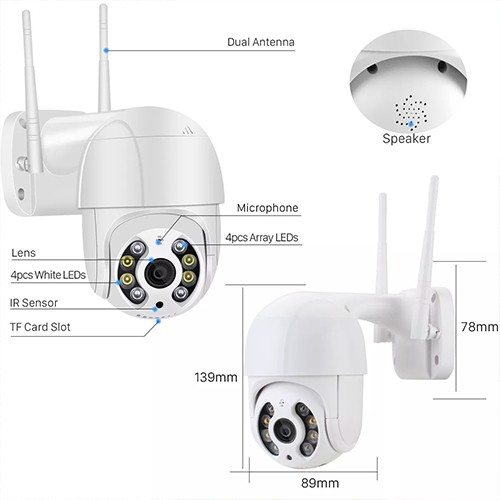 ICsee Outdoor Wifi IP Camera Ai Human Detection CCTV Security Camera