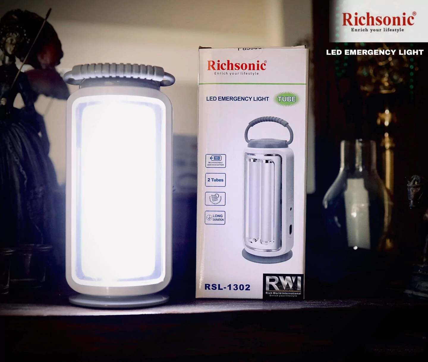 Richsonic LED Emergency Light: Price in Sri Lanka | Richsonic  Rechargeable & Flashlights EMI Plans - ido.lk