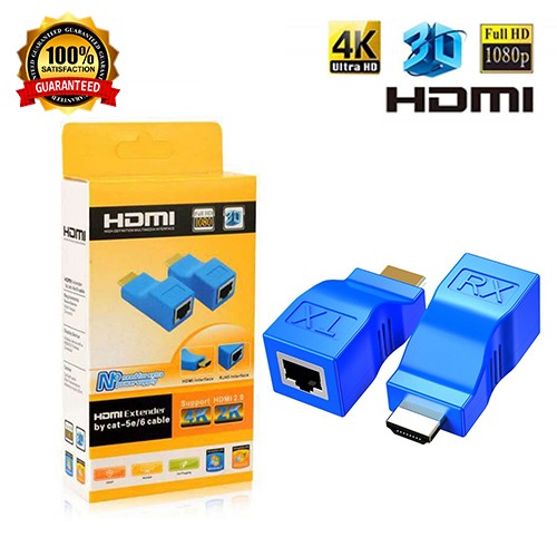 30M HDMI Extender HDMI to RJ45 Network Cable Converter Computer Accessories