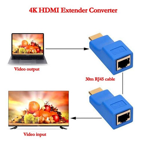 30M HDMI Extender HDMI to RJ45 Network Cable Converter Computer Accessories
