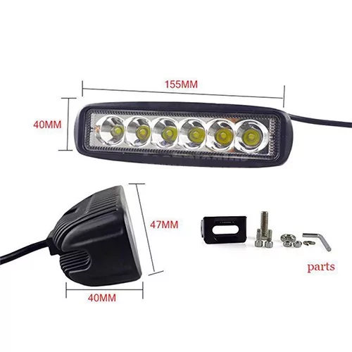 18W LED Work Light Bar Fog Lamp For Off Road SUV Car Car Care Accessories