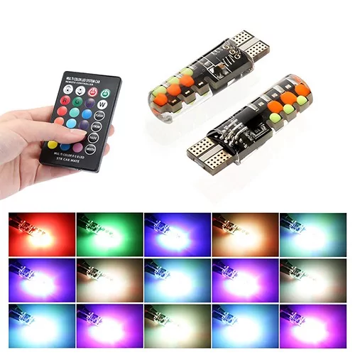 RGB LED Lights with Remote Controller Car Care Accessories