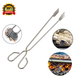 Grill Tongs for BBQ Charcoal clip Food Scissors@ido.lk