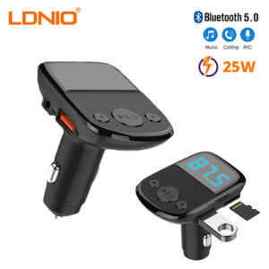 LDNIO 25W Fast charging Car charger with FM Transmitter C706Q@ido.lk