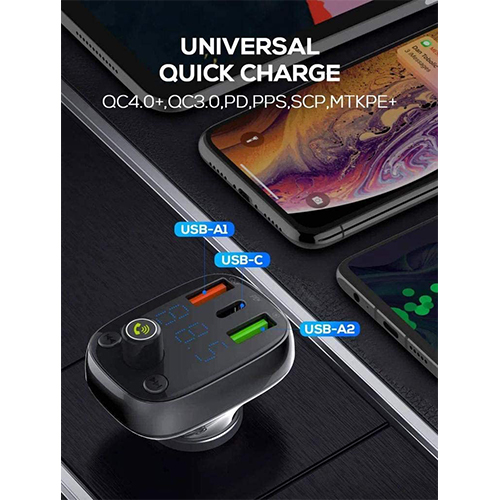 LDNIO Bluetooth FM Transmitter Triple USB Charger Car Care Accessories