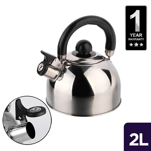 Stainless Steel Whistling Kettle 2L Wazuka HY-610B6 Kitchen & Dining