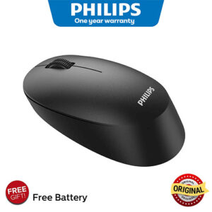Philips Wireless Mouse SPK7317 Ergonomic Design 2.4GHz Computer Accessories