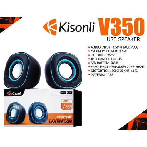 Kisonli V350 USB Multimedia Speaker Computer Accessories