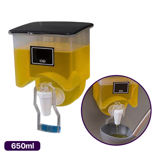Wall Mounted Oil Dispenser Transparent Liquid Seasoning Tank@ido.lk